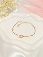 Bracelet double anneaux ~acier inoxydable~