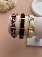 Trio de Joncs Maille Marine avec Ruban – Combinaisons de Couleurs