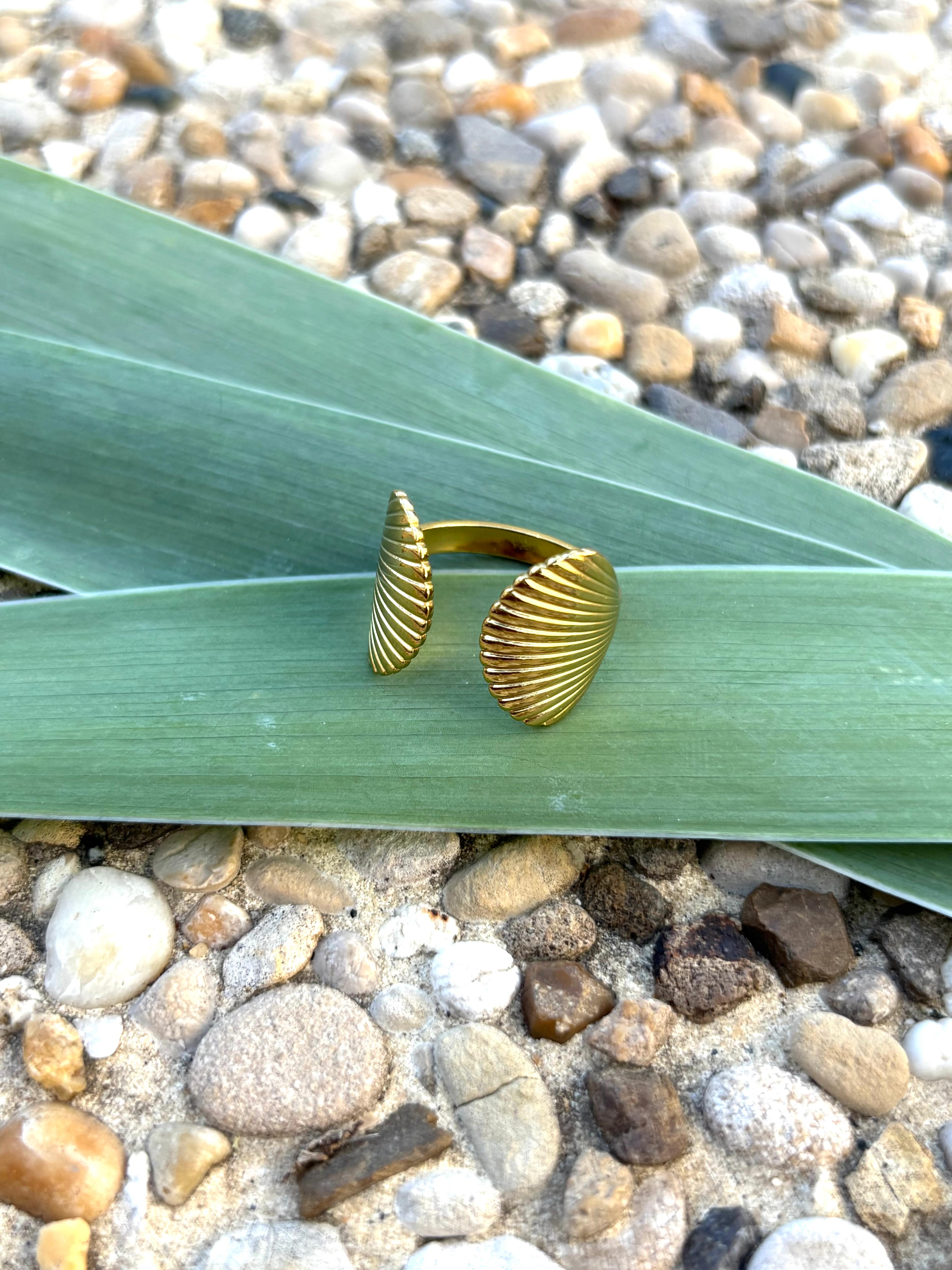 Bague coquillage ajustable