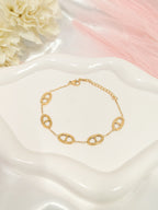 Bracelet breloque maille marine ~acier inoxydable~