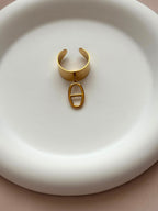 Bague breloque maille marine version 2