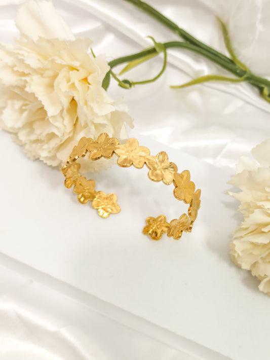 Bracelet fleur ~acier inoxydable~