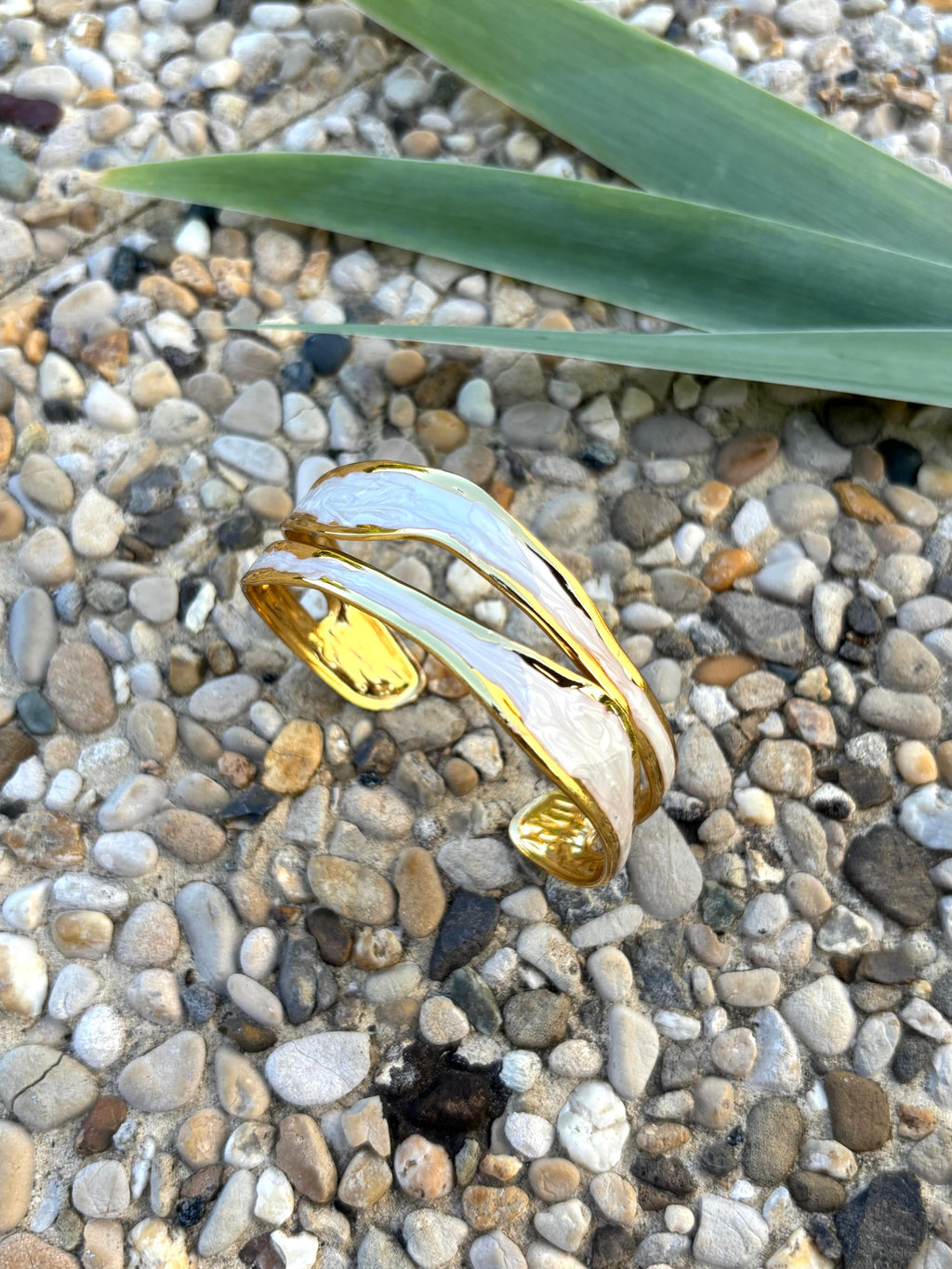 Bracelet émaillé blanc