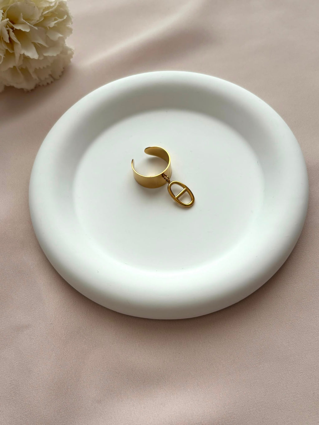 Bague breloque maille marine version 2
