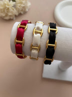 Trio de Joncs Maille Marine avec Ruban – Combinaisons de Couleurs